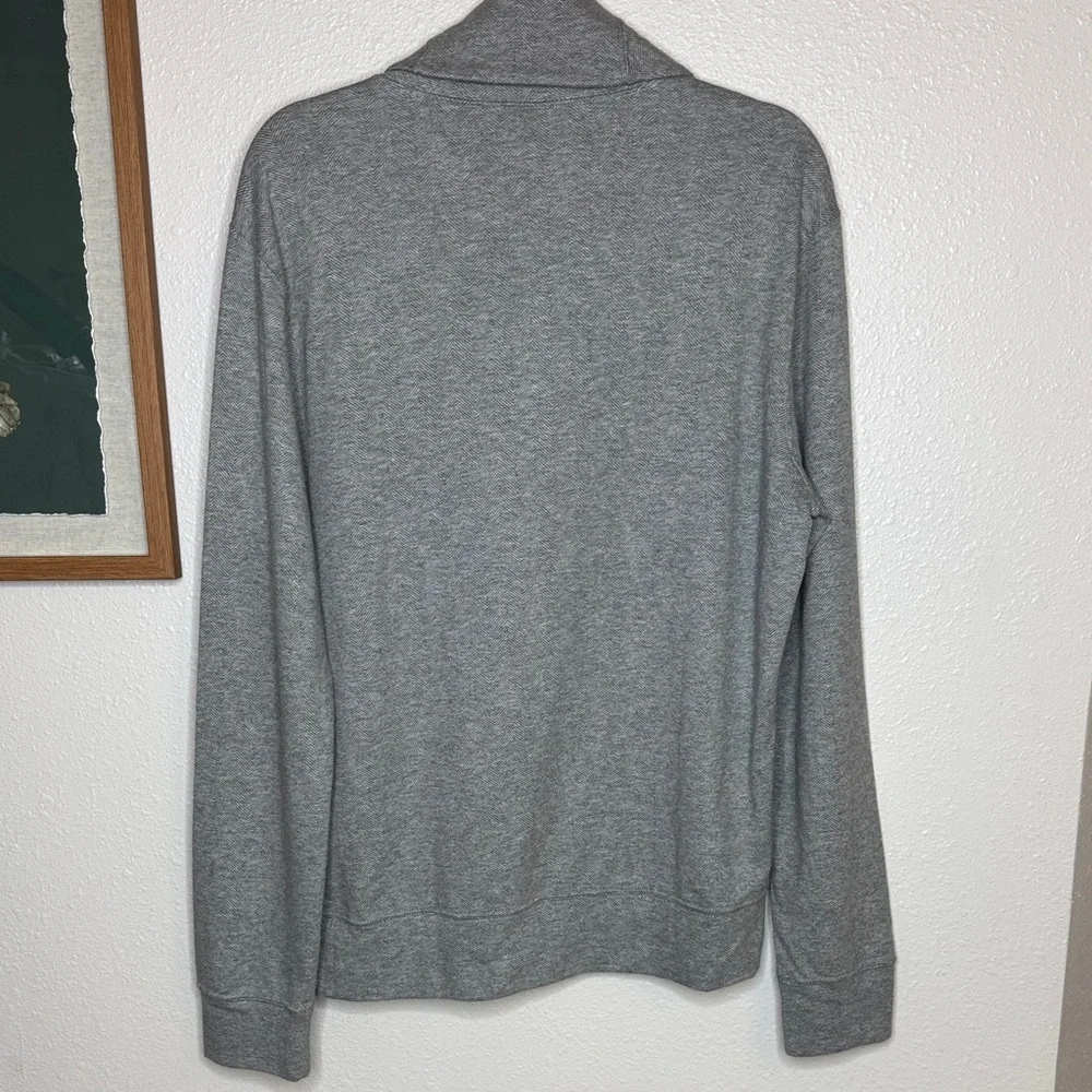 Polo by Ralph Lauren Jersey Shawl-Collar Pullover‎ Sweater in Gray - Med